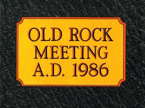 Old Rock Meeting A. D. 1986